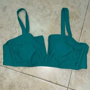 Shade & Shore: Brand New, Green Bathing Suit Top, Size XL, Adjustable Straps